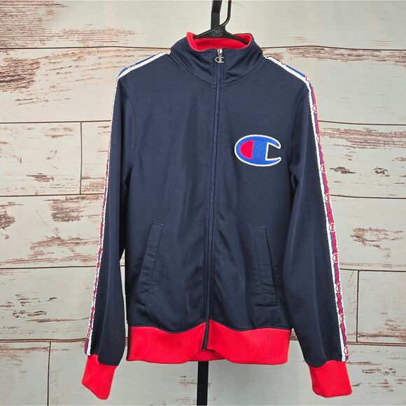 Champion Men's Track Jacket Big C Navy Size Small - Picture 1 of 7